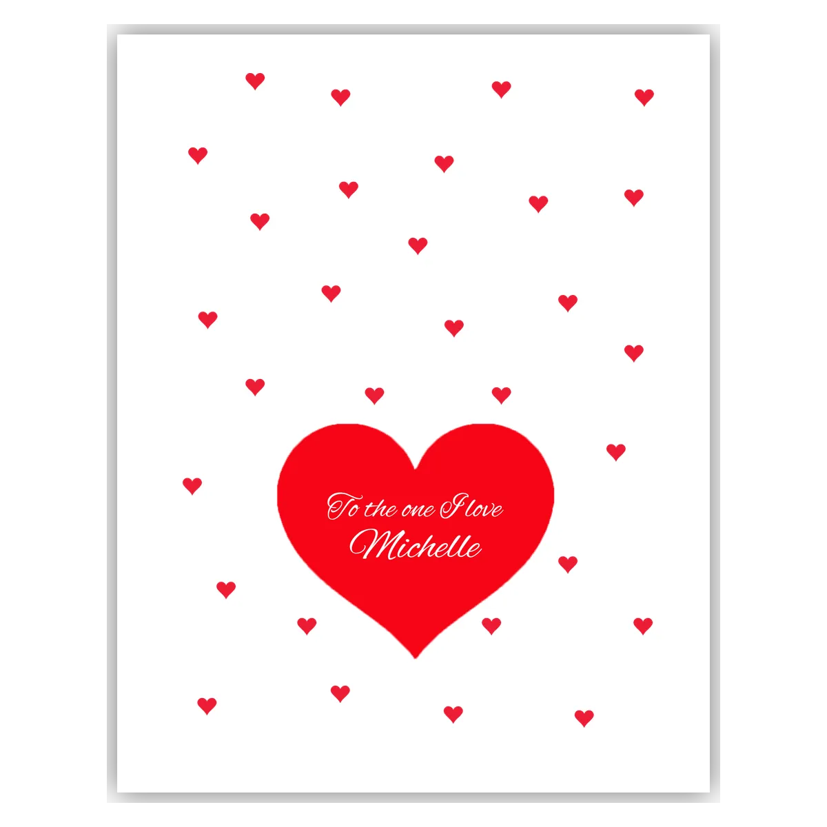  – personalised card design, perfect Valentine card for her or him, romantic customised greeting to make your personalised card unique and memorable.