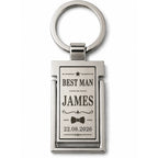 Personalised Best Man Keyring with Name & Wedding Date