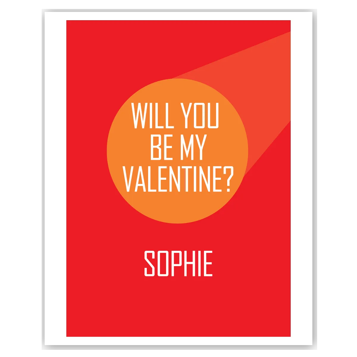  – personalised card design, perfect Valentine card for her or him, romantic customised greeting to make your personalised card unique and memorable.