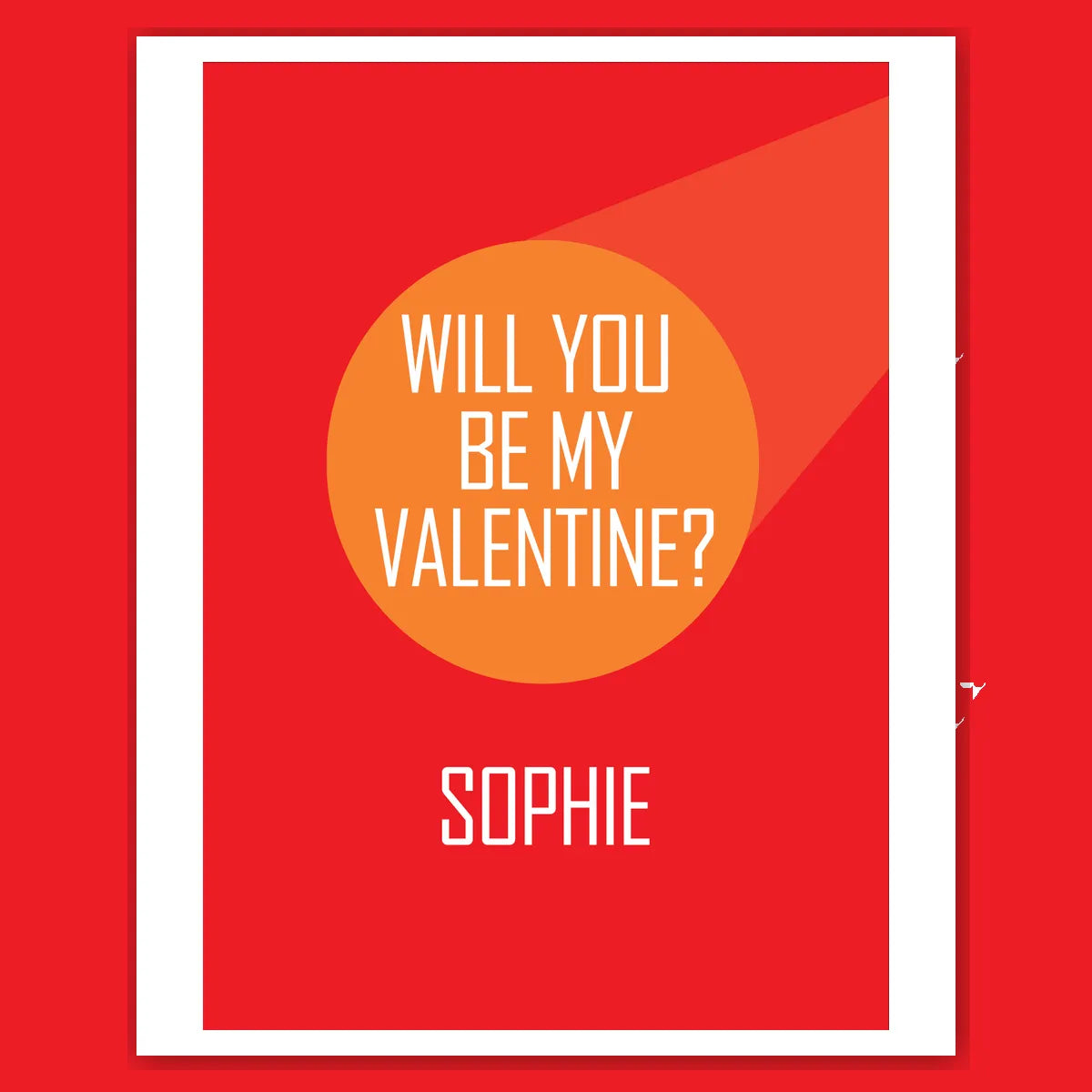  – personalised card design, perfect Valentine card for her or him, romantic customised greeting to make your personalised card unique and memorable.