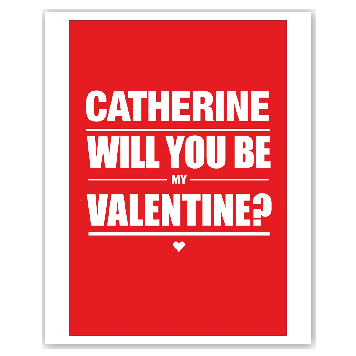  – personalised card design, perfect Valentine card for her or him, romantic customised greeting to make your personalised card unique and memorable.