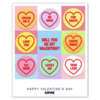  – personalised card design, perfect Valentine card for her or him, romantic customised greeting to make your personalised card unique and memorable.