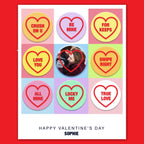  – personalised card design, perfect Valentine card for her or him, romantic customised greeting to make your personalised card unique and memorable.