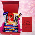 Chocolate hamper gift box with personalised card – luxury chocolate gift hamper for birthday, Valentine’s Day and thank you occasions