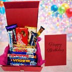 Personalised chocolate hamper with photo frame and thank you card – unique customised chocolate gift