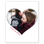 Close‑Up Hug Photo – Personalised Valentine’s Day Photo Card – personalised Valentine card, custom romantic greeting or anniversary card; make your own unique card.