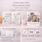 Personalised keepsake card, design your own custom greeting card, premium printed personalised gift for special occasions