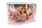 Custom crystal photo block with couple image, personalised gift for Valentine’s Day and special occasions