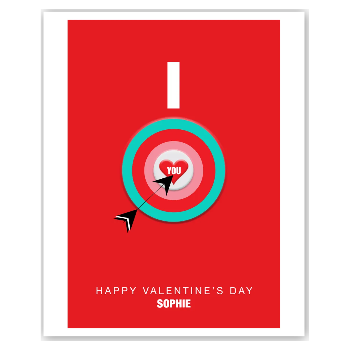  – personalised card design, perfect Valentine card for her or him, romantic customised greeting to make your personalised card unique and memorable.