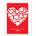 personalised card design, perfect Valentine card for her or him, romantic customised greeting to make your personalised card unique and memorable.