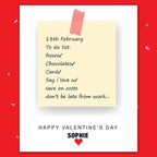 personalised card design, perfect Valentine card for her or him, romantic customised greeting to make your personalised card unique and memorable.