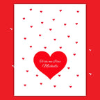 personalised card design, perfect Valentine card for her or him, romantic customised greeting to make your personalised card unique and memorable.