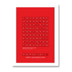 personalised card design, perfect Valentine card for her or him, romantic customised greeting to make your personalised card unique and memorable.
