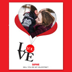 personalised card design, perfect Valentine card for her or him, romantic customised greeting to make your personalised card unique and memorable.