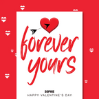  personalised card design, perfect Valentine card for her or him, romantic customised greeting to make your personalised card unique and memorable.