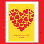 personalised card design, perfect Valentine card for her or him, romantic customised greeting to make your personalised card unique and memorable.