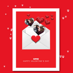personalised card design, perfect Valentine card for her or him, romantic customised greeting to make your personalised card unique and memorable.