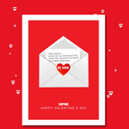 personalised card design, perfect Valentine card for her or him, romantic customised greeting to make your personalised card unique and memorable.
