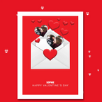 personalised card design, perfect Valentine card for her or him, romantic customised greeting to make your personalised card unique and memorable.