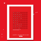 personalised card design, perfect Valentine card for her or him, romantic customised greeting to make your personalised card unique and memorable.