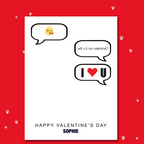  personalised card design, perfect Valentine card for her or him, romantic customised greeting to make your personalised card unique and memorable.