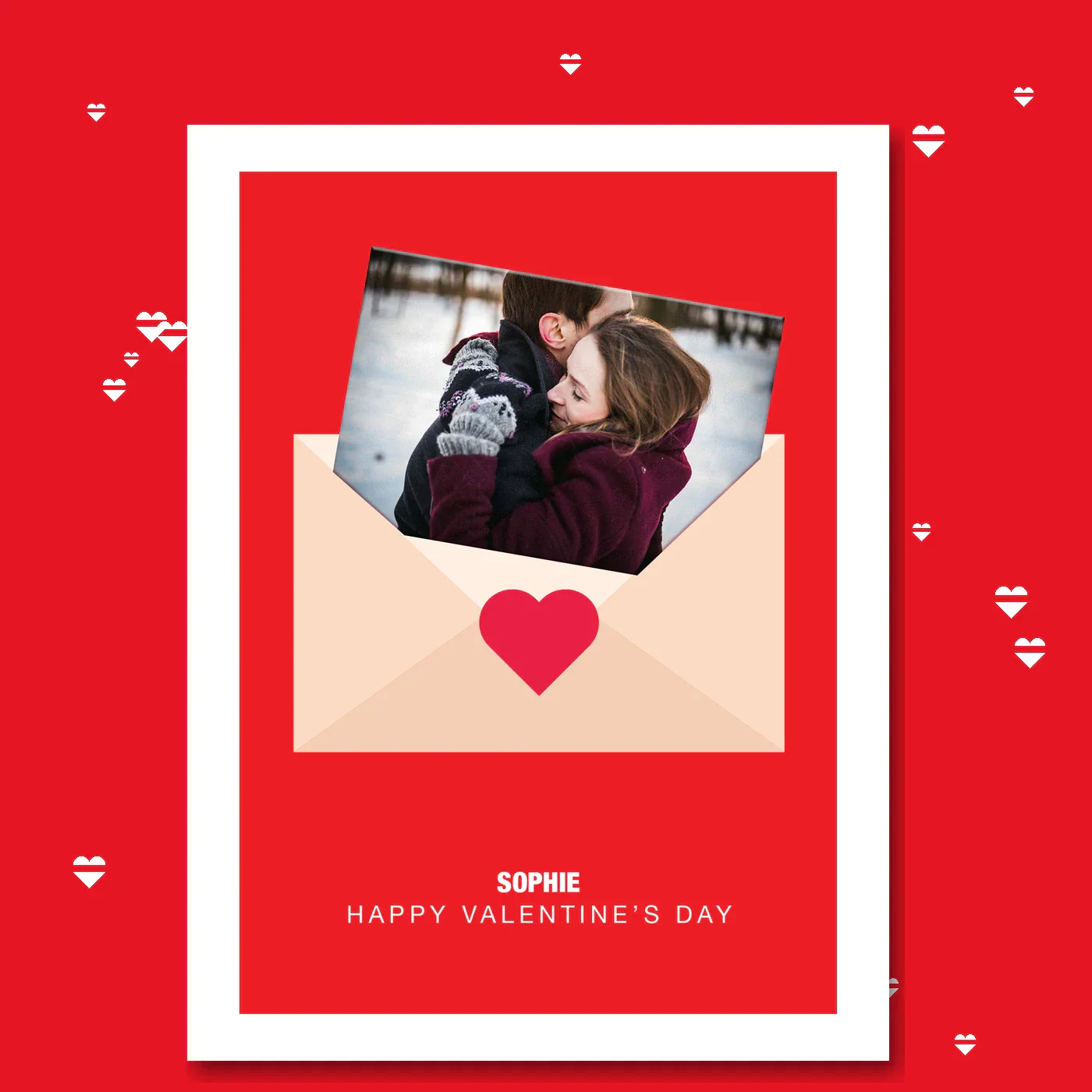 personalised card design, perfect Valentine card for her or him, romantic customised greeting to make your personalised card unique and memorable.