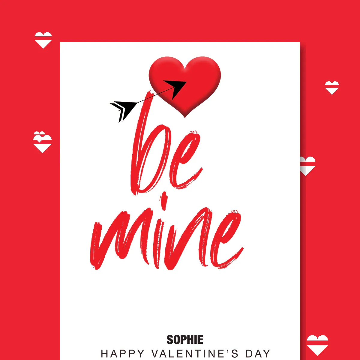 personalised card design, perfect Valentine card for her or him, romantic customised greeting to make your personalised card unique and memorable.