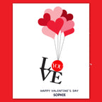  personalised card design, perfect Valentine card for her or him, romantic customised greeting to make your personalised card unique and memorable.