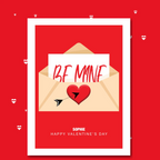 personalised card design, perfect Valentine card for her or him, romantic customised greeting to make your personalised card unique and memorable.