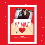 personalised card design, perfect Valentine card for her or him, romantic customised greeting to make your personalised card unique and memorable.