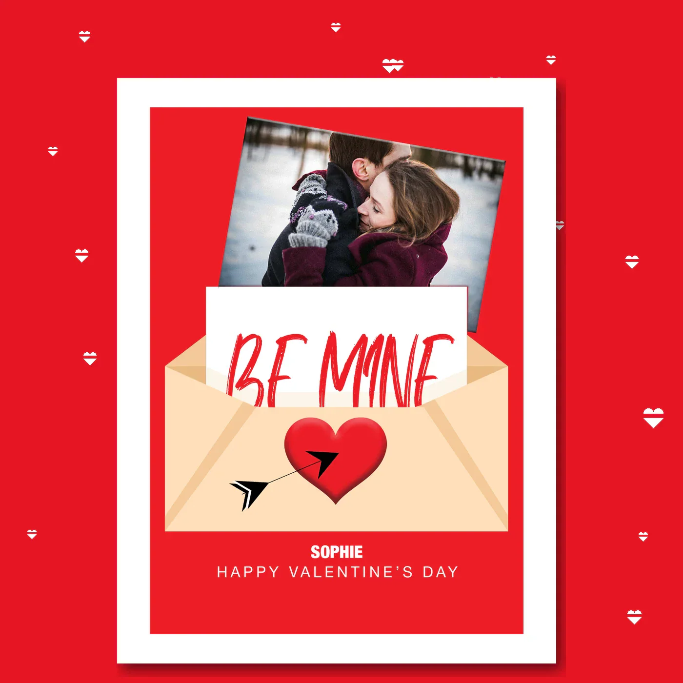 personalised card design, perfect Valentine card for her or him, romantic customised greeting to make your personalised card unique and memorable.