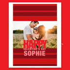  personalised card design, perfect Valentine card for her or him, romantic customised greeting to make your personalised card unique and memorable.