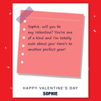 personalised card design, perfect Valentine card for her or him, romantic customised greeting to make your personalised card unique and memorable.