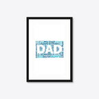 Personalised DAD Word Art – Father’s Day Gift – Traits & Messages – A4 – black frame