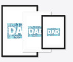 Personalised DAD Word Art – Father’s Day Gift – Traits & Messages – size lineup A3, A4, A5