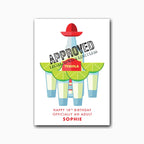 Personalised 18th birthday card design – studio light