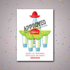 Personalised 18th birthday card design – confetti celebration