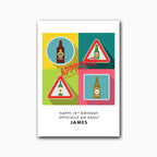 Personalised 18th birthday card design – studio light