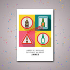 Personalised 18th birthday card design – confetti celebration