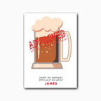 Personalised 18th birthday card with vibrant drink icons collage – studio light