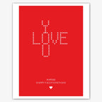 Diagonal Ribbon Corner – Personalised Valentine’s Card – personalised Valentine card, custom romantic greeting or anniversary card; make your own unique card.