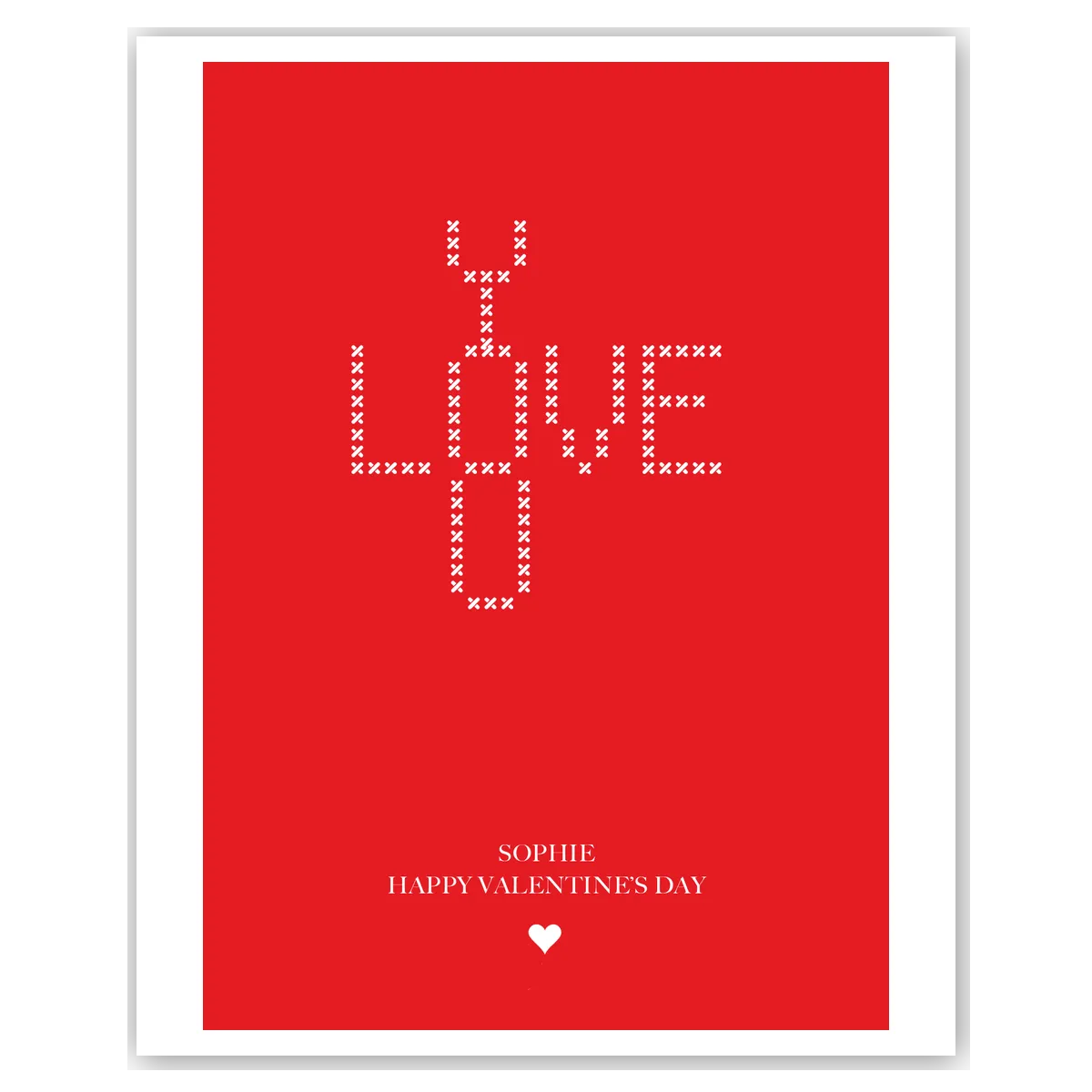  – personalised card design, perfect Valentine card for her or him, romantic customised greeting to make your personalised card unique and memorable.