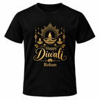 Personalised Happy Diwali Diya T-Shirt – Custom Name