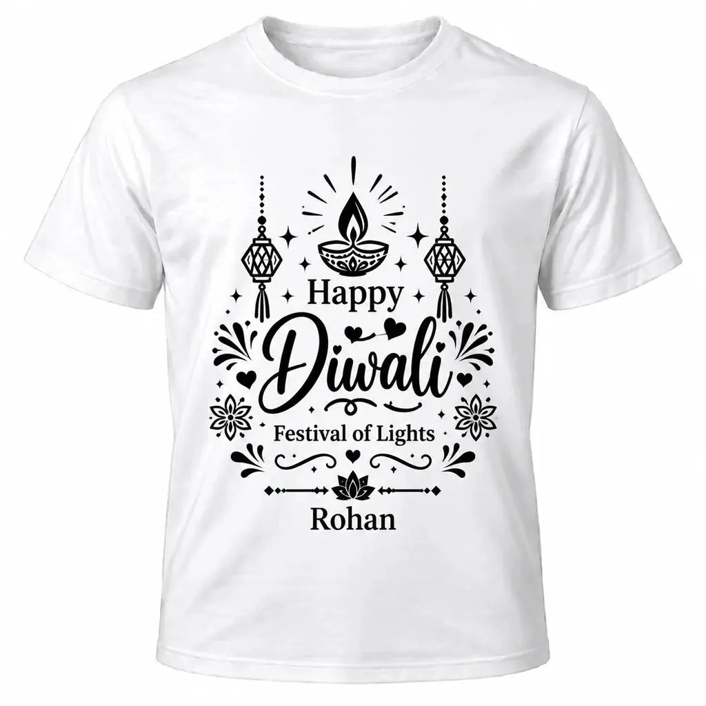 Personalised Happy Diwali T-Shirt – Festival of Lights