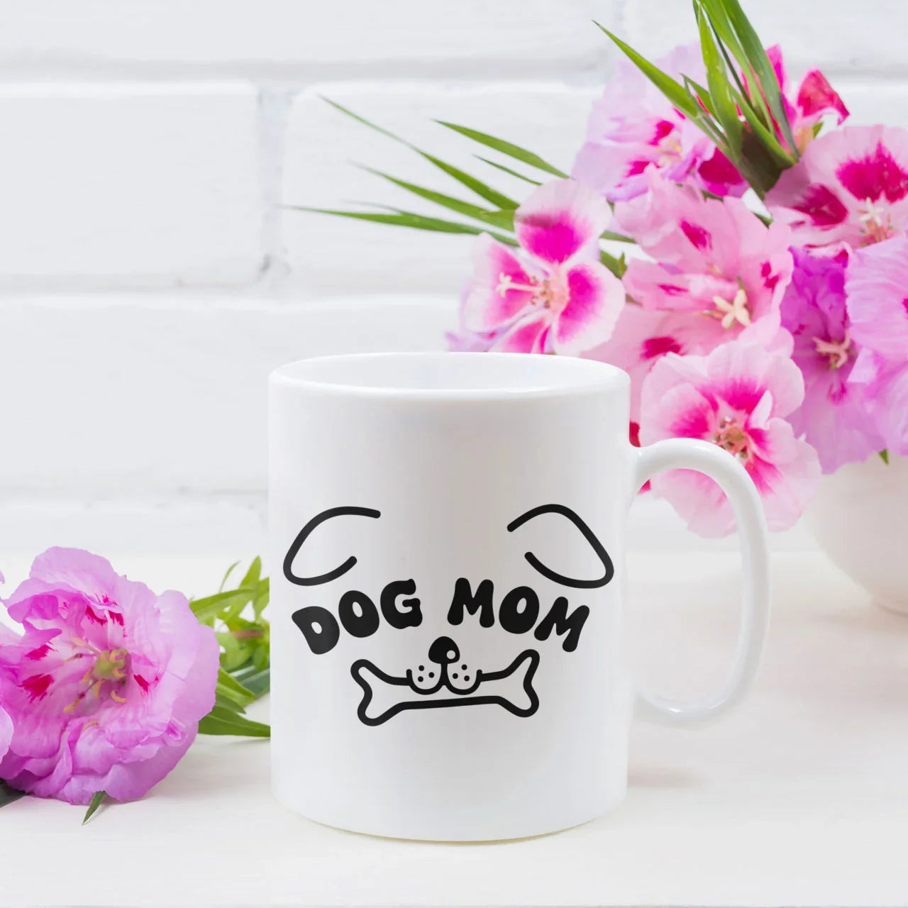 Personalised Dog Mom Mug Gift With Bone Design personalised Mothers Day gift mug for mum