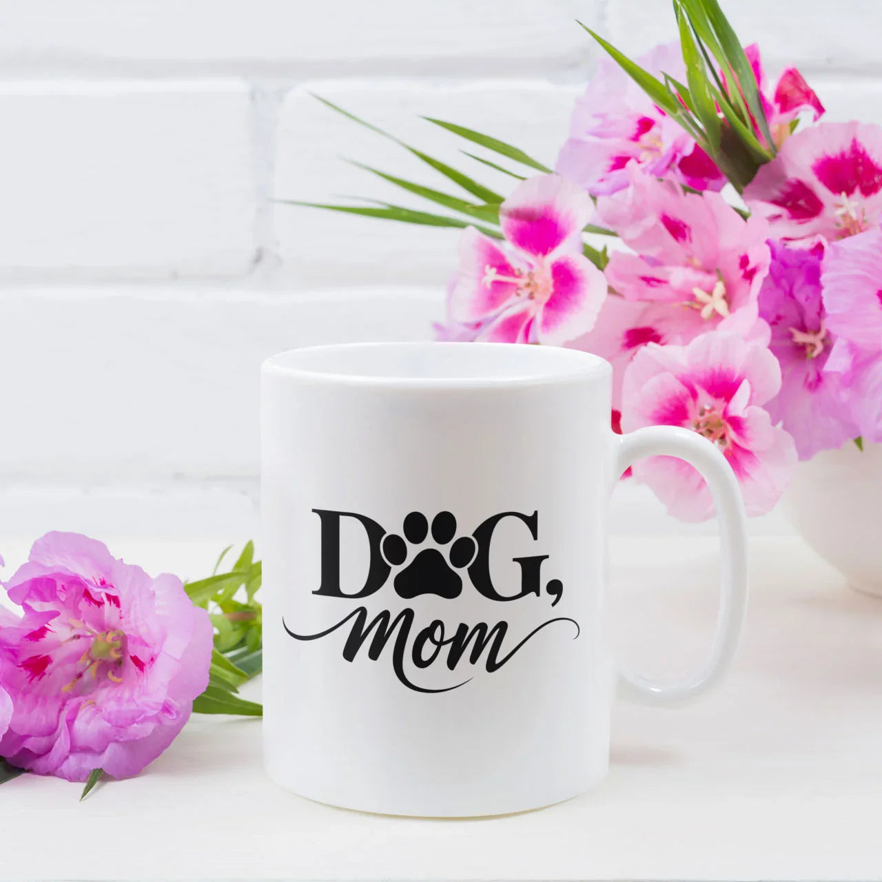 Personalised Dog Mom Mug Classic Paw Design personalised Mothers Day gift mug for mum