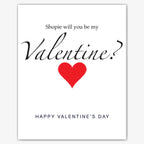 Elegant Script Valentine Question – Personalised Card – personalised Valentine card, custom romantic greeting or anniversary card; make your own unique card.