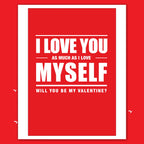  – personalised card design, perfect Valentine card for her or him, romantic customised greeting to make your personalised card unique and memorable.