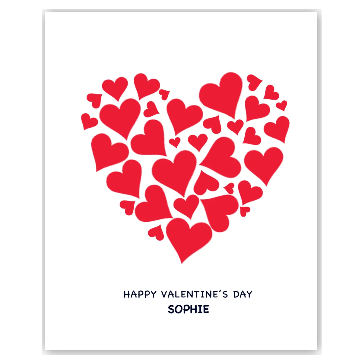  – personalised card design, perfect Valentine card for her or him, romantic customised greeting to make your personalised card unique and memorable.