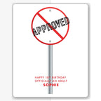 Order custom 18th birthday card for her – officially an adult design